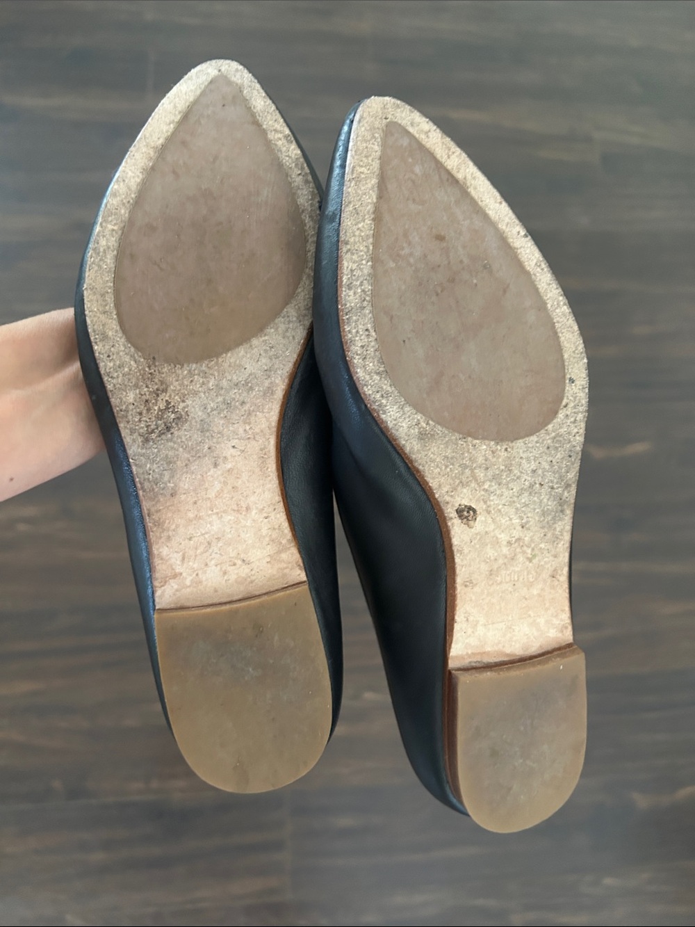 Quince Italian Leather Ballet Flat Black Size 8 - Picture 3 of 6